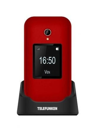 Teléfono Móvil Telefunken S460 para Personas Mayores/ Rojo - Tiensol