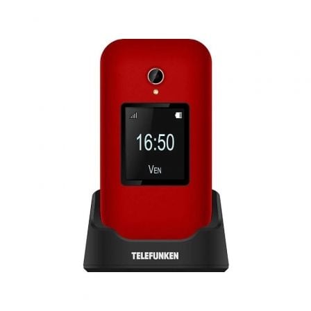 Teléfono Móvil Telefunken S460 para Personas Mayores/ Rojo - Tiensol