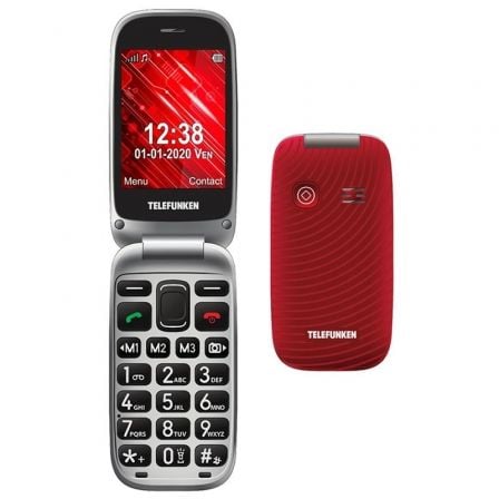 Teléfono Móvil Telefunken S560/ Para Personas Mayores/ Rojo - Tiensol