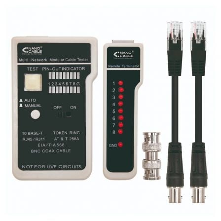 Tester Nanocable 10.31.0303 para RJ11 - RJ12 - RJ45 - Tiensol