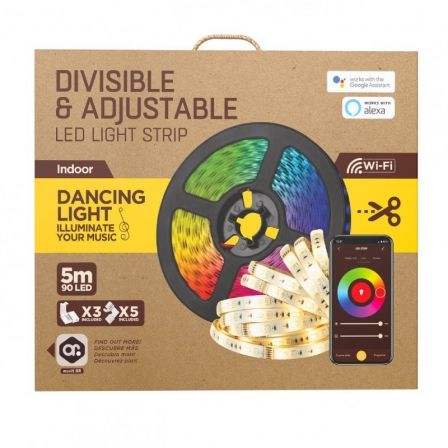 Tira LED Muvit IO MIOLST002/ 5m/ 24W/ Color RGB+CCT/ Regulable/ WiFi - Tiensol