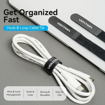 Tira Organizadora de Cables Vention KANB0/ 12cm - Tiensol