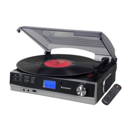 Tocadiscos Sunstech PXR23/ Bluetooth/ Radio FM/ Conversor a MP3 - Tiensol