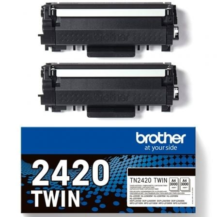 Tóner Original Brother TN2420TWIN Multipack XL Alta Capacidad/ 2x Negro - Tiensol