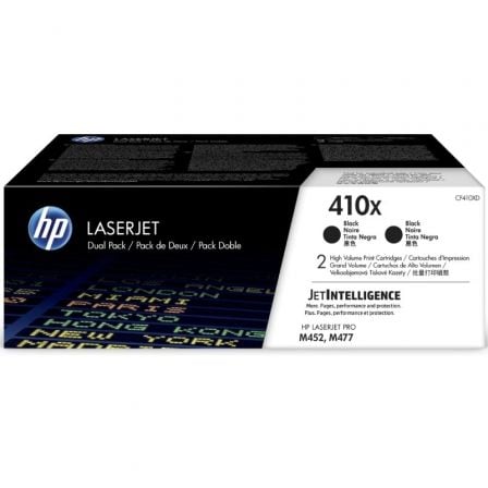 Tóner Original HP nº410X XL Alta Capacidad Multipack/ 2x Negro - Tiensol