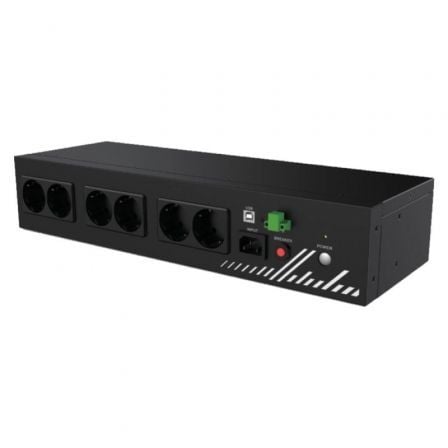 Unidad de Distribución para Alimentación Phasak COMPACT 800 VA/ 9A/ 8x Schuko/ Formato Rack 2U - Tiensol