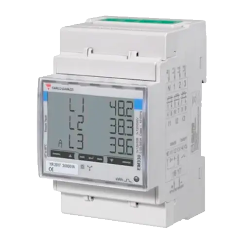 Wallbox Power Meter Trifásico 250A Carlo Gavazzi EM330 - Accesorios de Cargadores VE