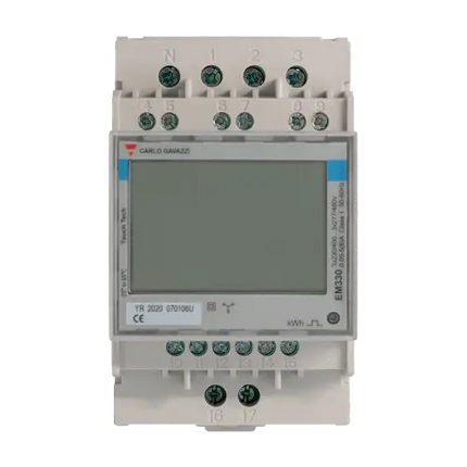 Wallbox Power Meter Trifásico 250A Carlo Gavazzi EM330 - Accesorios de Cargadores VE