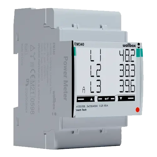Wallbox Power Meter Trifásico 65A Carlo Gavazzi EM340 - Accesorios de Cargadores VE